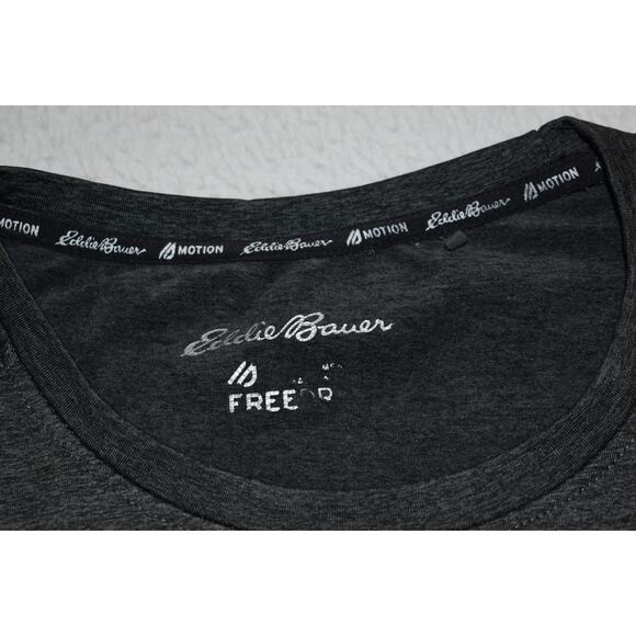 Eddie Bauer Gym Shirt Mens Size Medium Motion FreeDry Polyester Gray - Picture 6 of 6